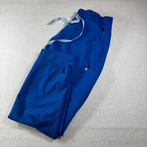 Figs Technical Collection High Waisted Yola Skinny Scrub Pants XL/P Royal Blue